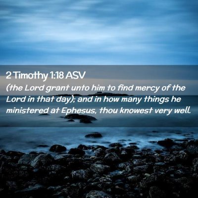 Picture 02 - 2 Timothy 1:18 ASV - (the Lord grant unto him to find mercy of the - Bible Verse Picture