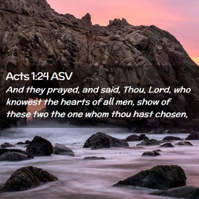 Picture 02 - Acts 1:24 ASV - And they prayed, and said, Thou, Lord, who - Bible Verse Picture