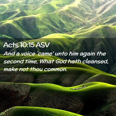Picture 02 - Acts 10:15 ASV - And a voice `came' unto him again the second - Bible Verse Picture