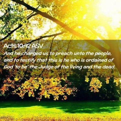 Picture 02 - Acts 10:42 ASV - And he charged us to preach unto the people, and - Bible Verse Picture