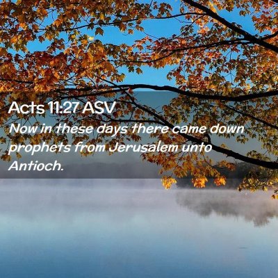 Picture 02 - Acts 11:27 ASV - Now in these days there came down prophets from - Bible Verse Picture