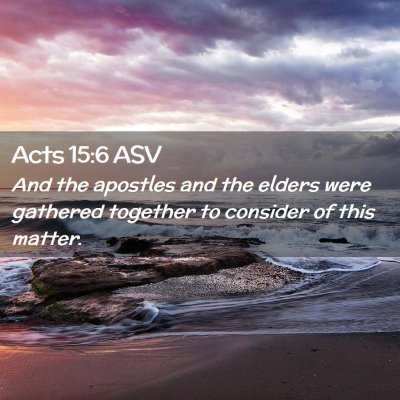 Picture 02 - Acts 15:6 ASV - And the apostles and the elders were gathered - Bible Verse Picture