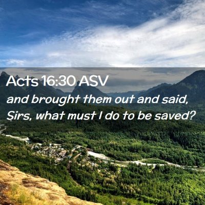 Picture 02 - Acts 16:30 ASV - and brought them out and said, Sirs, what must I - Bible Verse Picture