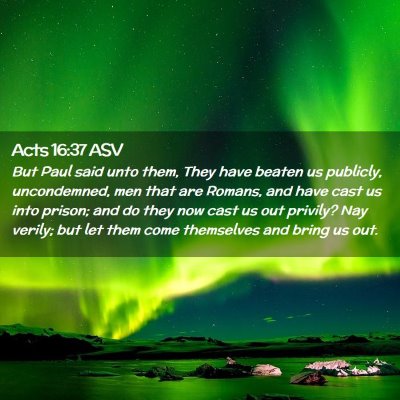 Picture 02 - Acts 16:37 ASV - But Paul said unto them, They have beaten us - Bible Verse Picture
