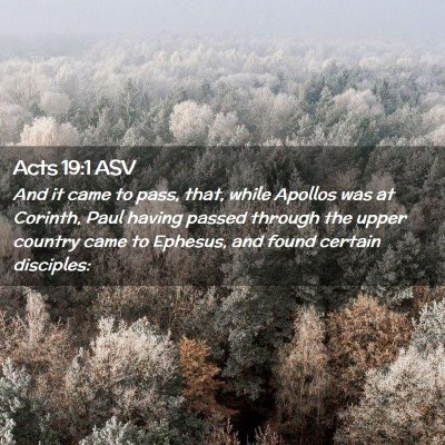 Picture 02 - Acts 19:1 ASV - And it came to pass, that, while Apollos was at - Bible Verse Picture