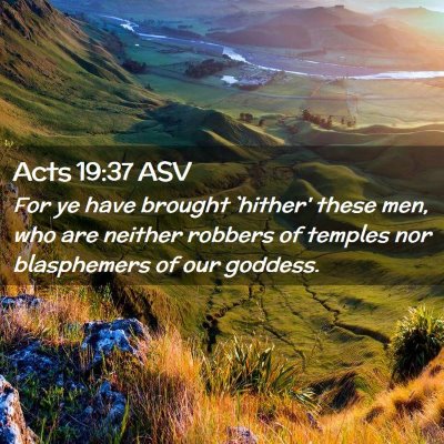 Picture 02 - Acts 19:37 ASV - For ye have brought `hither' these men, who are - Bible Verse Picture