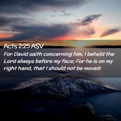 Picture 02 - Acts 2:25 ASV - For David saith concerning him, I beheld the Lord - Bible Verse Picture