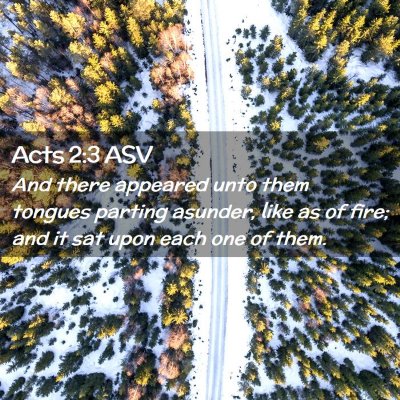 Picture 02 - Acts 2:3 ASV - And there appeared unto them tongues parting - Bible Verse Picture