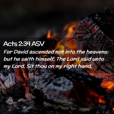 Picture 02 - Acts 2:34 ASV - For David ascended not into the heavens: but he - Bible Verse Picture