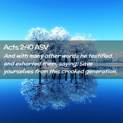 Picture 02 - Acts 2:40 ASV - And with many other words he testified, and - Bible Verse Picture