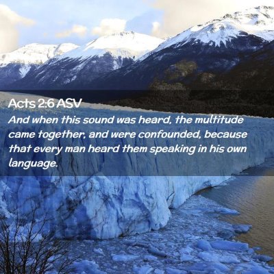 Picture 02 - Acts 2:6 ASV - And when this sound was heard, the multitude came - Bible Verse Picture