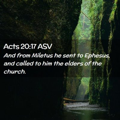Picture 02 - Acts 20:17 ASV - And from Miletus he sent to Ephesus, and called - Bible Verse Picture