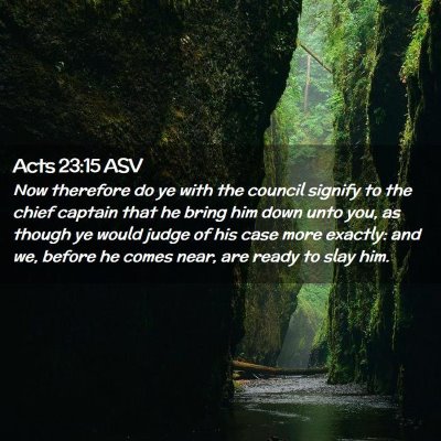 Picture 02 - Acts 23:15 ASV - Now therefore do ye with the council signify to - Bible Verse Picture