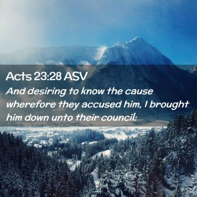 Picture 02 - Acts 23:28 ASV - And desiring to know the cause wherefore they - Bible Verse Picture