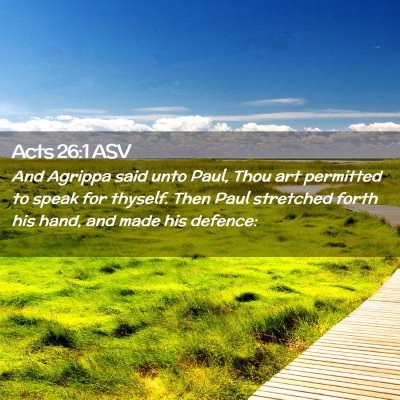 Picture 02 - Acts 26:1 ASV - And Agrippa said unto Paul, Thou art permitted to - Bible Verse Picture