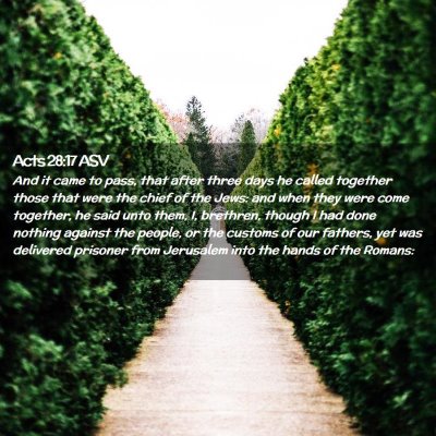 Picture 02 - Acts 28:17 ASV - And it came to pass, that after three days he - Bible Verse Picture
