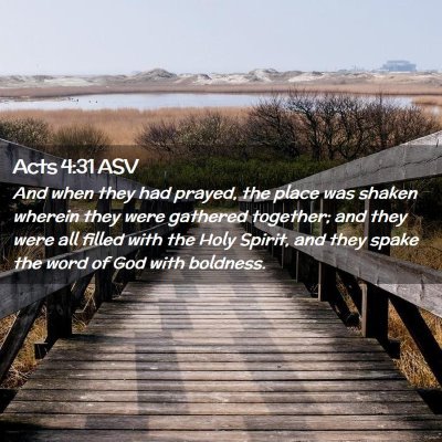 Picture 02 - Acts 4:31 ASV - And when they had prayed, the place was shaken - Bible Verse Picture