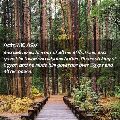 Picture 02 - Acts 7:10 ASV - and delivered him out of all his afflictions, and - Bible Verse Picture