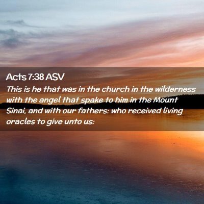 Picture 02 - Acts 7:38 ASV - This is he that was in the church in the - Bible Verse Picture