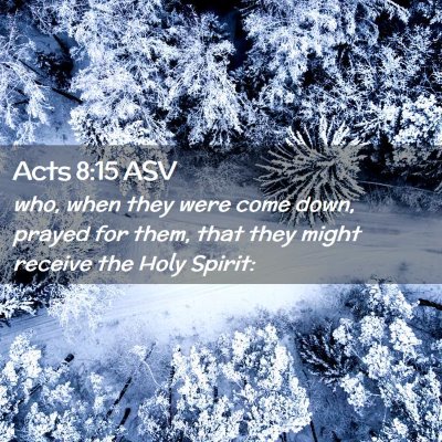 Picture 02 - Acts 8:15 ASV - who, when they were come down, prayed for them, - Bible Verse Picture
