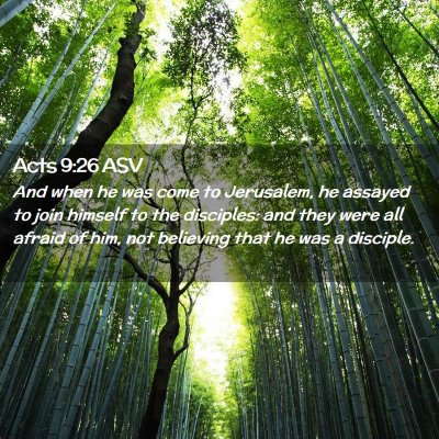 Picture 02 - Acts 9:26 ASV - And when he was come to Jerusalem, he assayed to - Bible Verse Picture