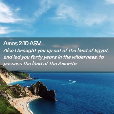 Picture 02 - Amos 2:10 ASV - Also I brought you up out of the land of Egypt, - Bible Verse Picture