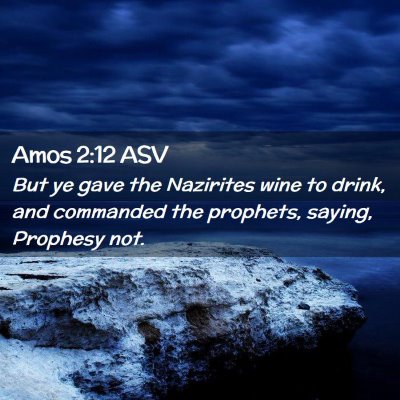 Picture 02 - Amos 2:12 ASV - But ye gave the Nazirites wine to drink, and - Bible Verse Picture