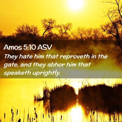Picture 02 - Amos 5:10 ASV - They hate him that reproveth in the gate, and - Bible Verse Picture