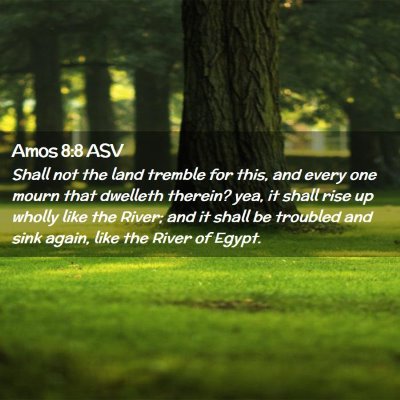 Picture 02 - Amos 8:8 ASV - Shall not the land tremble for this, and every - Bible Verse Picture