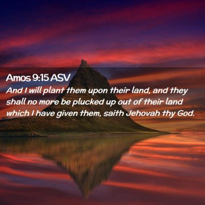 Picture 02 - Amos 9:15 ASV - And I will plant them upon their land, and they - Bible Verse Picture