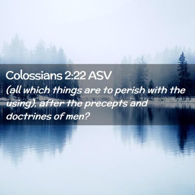 Picture 02 - Colossians 2:22 ASV - (all which things are to perish with the using), - Bible Verse Picture