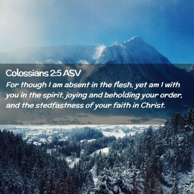Picture 02 - Colossians 2:5 ASV - For though I am absent in the flesh, yet am I - Bible Verse Picture