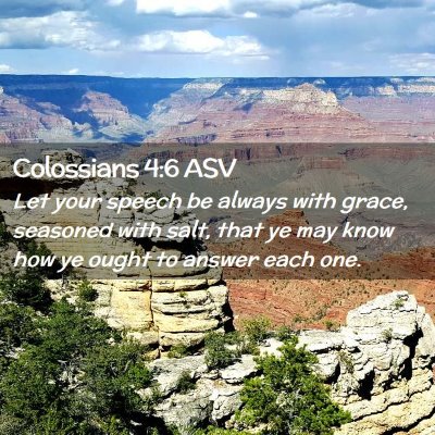Picture 02 - Colossians 4:6 ASV - Let your speech be always with grace, seasoned - Bible Verse Picture