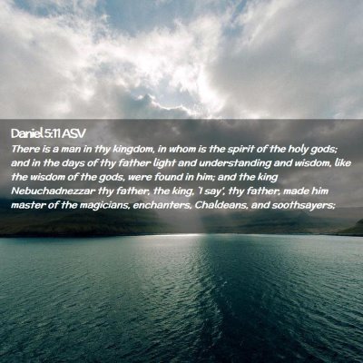 Picture 02 - Daniel 5:11 ASV - There is a man in thy kingdom, in whom is the - Bible Verse Picture