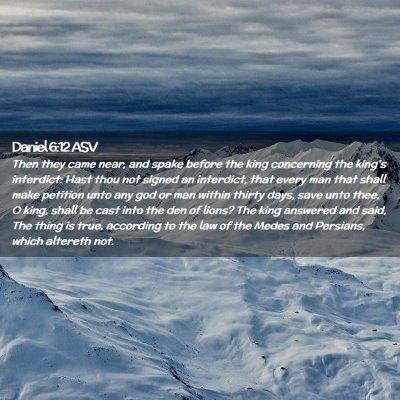 Picture 02 - Daniel 6:12 ASV - Then they came near, and spake before the king - Bible Verse Picture