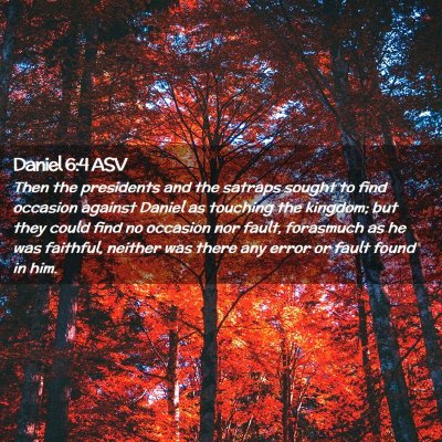 Picture 02 - Daniel 6:4 ASV - Then the presidents and the satraps sought to - Bible Verse Picture