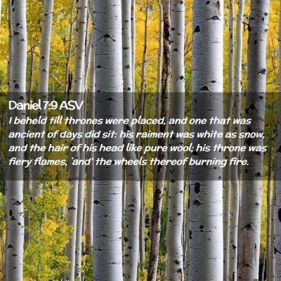 Picture 02 - Daniel 7:9 ASV - I beheld till thrones were placed, and one that - Bible Verse Picture