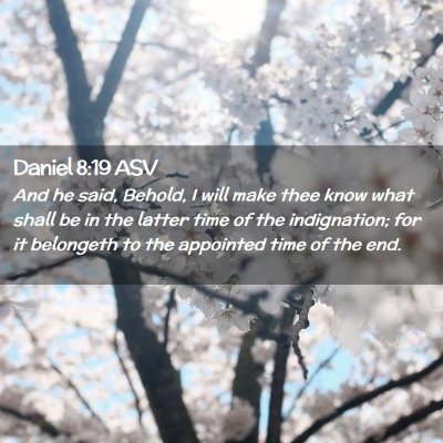 Picture 02 - Daniel 8:19 ASV - And he said, Behold, I will make thee know what - Bible Verse Picture