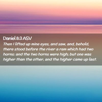 Picture 02 - Daniel 8:3 ASV - Then I lifted up mine eyes, and saw, and, behold, - Bible Verse Picture