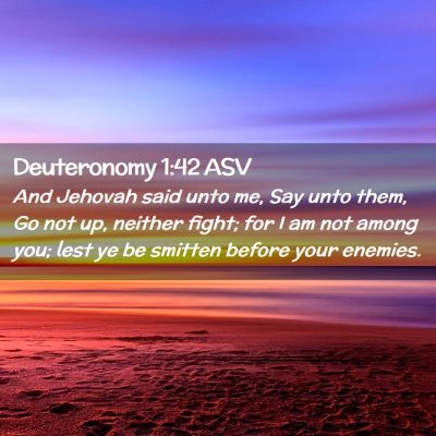 Picture 02 - Deuteronomy 1:42 ASV - And Jehovah said unto me, Say unto them, Go not - Bible Verse Picture