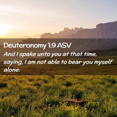Picture 02 - Deuteronomy 1:9 ASV - And I spake unto you at that time, saying, I am - Bible Verse Picture