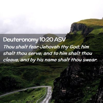 Picture 02 - Deuteronomy 10:20 ASV - Thou shalt fear Jehovah thy God; him shalt thou - Bible Verse Picture