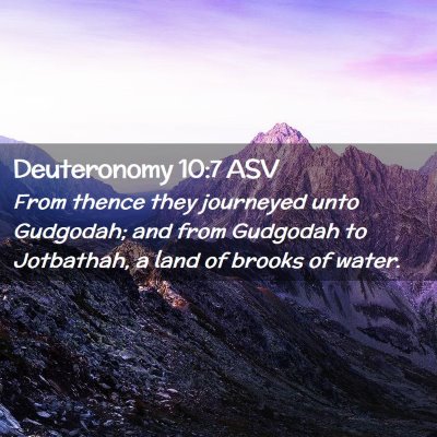 Picture 02 - Deuteronomy 10:7 ASV - From thence they journeyed unto Gudgodah; and - Bible Verse Picture