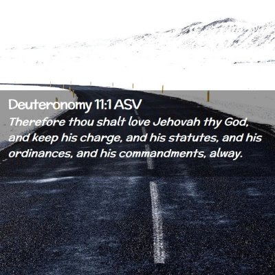 Picture 02 - Deuteronomy 11:1 ASV - Therefore thou shalt love Jehovah thy God, and - Bible Verse Picture