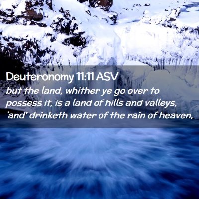 Picture 02 - Deuteronomy 11:11 ASV - but the land, whither ye go over to possess it, - Bible Verse Picture