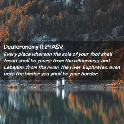 Picture 02 - Deuteronomy 11:24 ASV - Every place whereon the sole of your foot shall - Bible Verse Picture