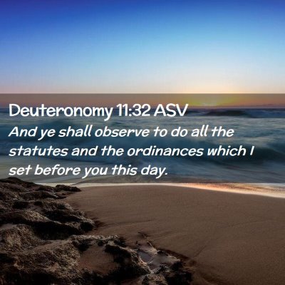 Picture 02 - Deuteronomy 11:32 ASV - And ye shall observe to do all the statutes and - Bible Verse Picture