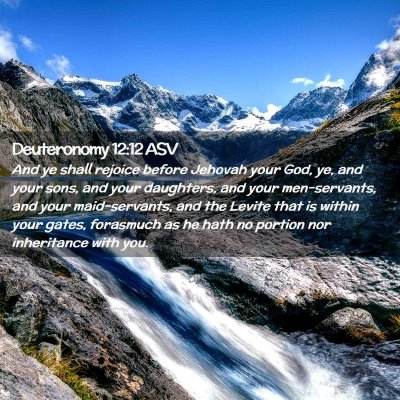 Picture 02 - Deuteronomy 12:12 ASV - And ye shall rejoice before Jehovah your God, ye, - Bible Verse Picture