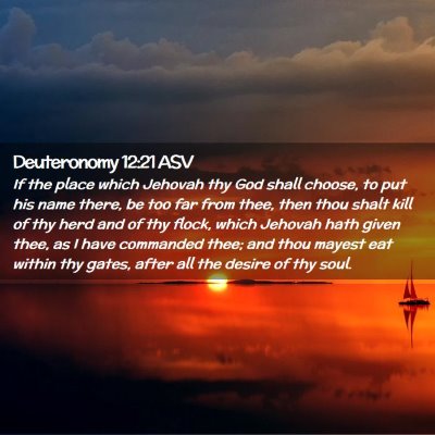 Picture 02 - Deuteronomy 12:21 ASV - If the place which Jehovah thy God shall choose, - Bible Verse Picture