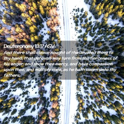 Picture 02 - Deuteronomy 13:17 ASV - And there shall cleave nought of the devoted - Bible Verse Picture
